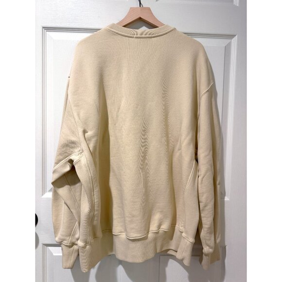RARE Yeezy Season 5 Adidas Calabasas Kanye Crew Sweatshirt Beige Italy Mens LG - Picture 8 of 16